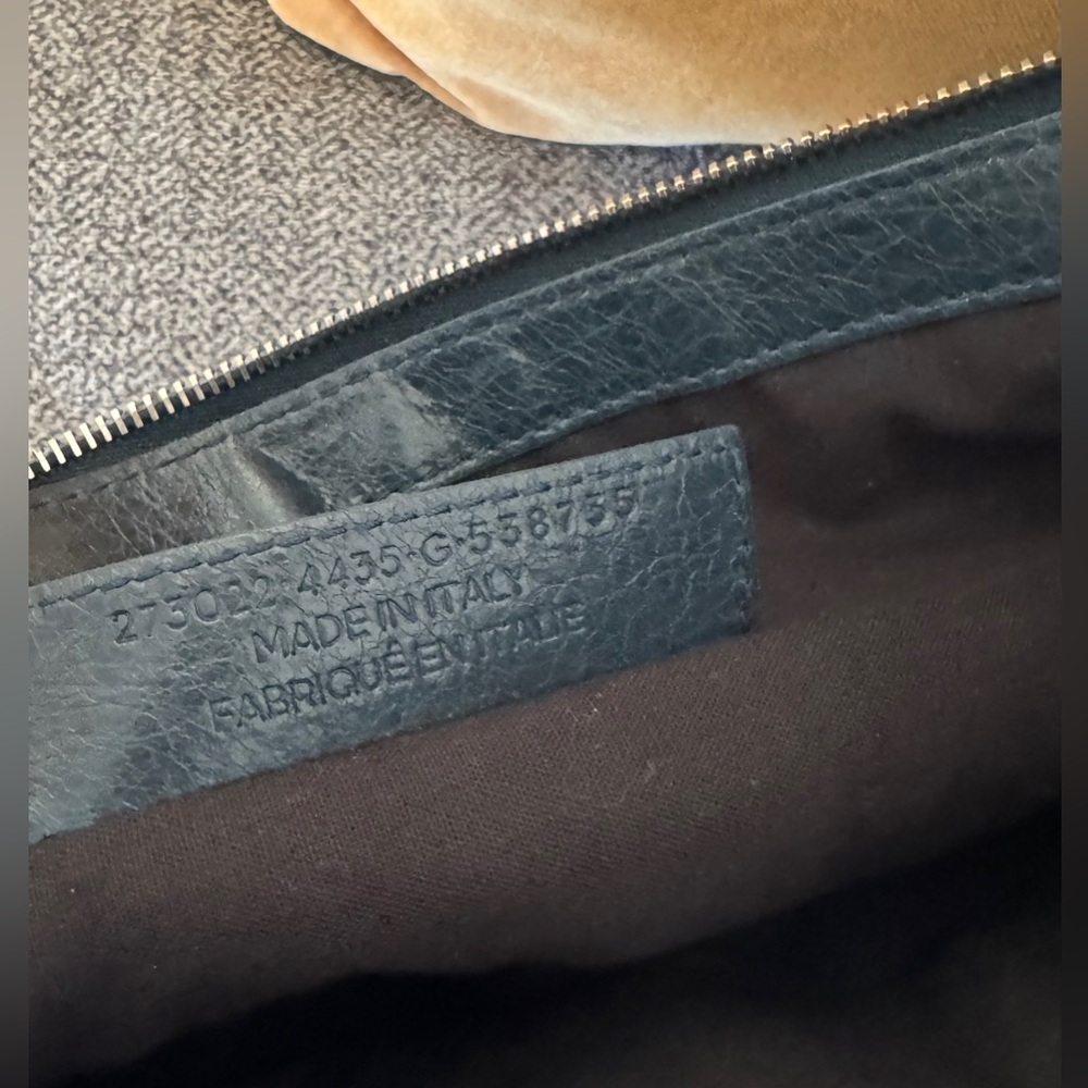 Balenciaga Teal Blue Leather Classic Clip Clutch - Picture 8 of 17